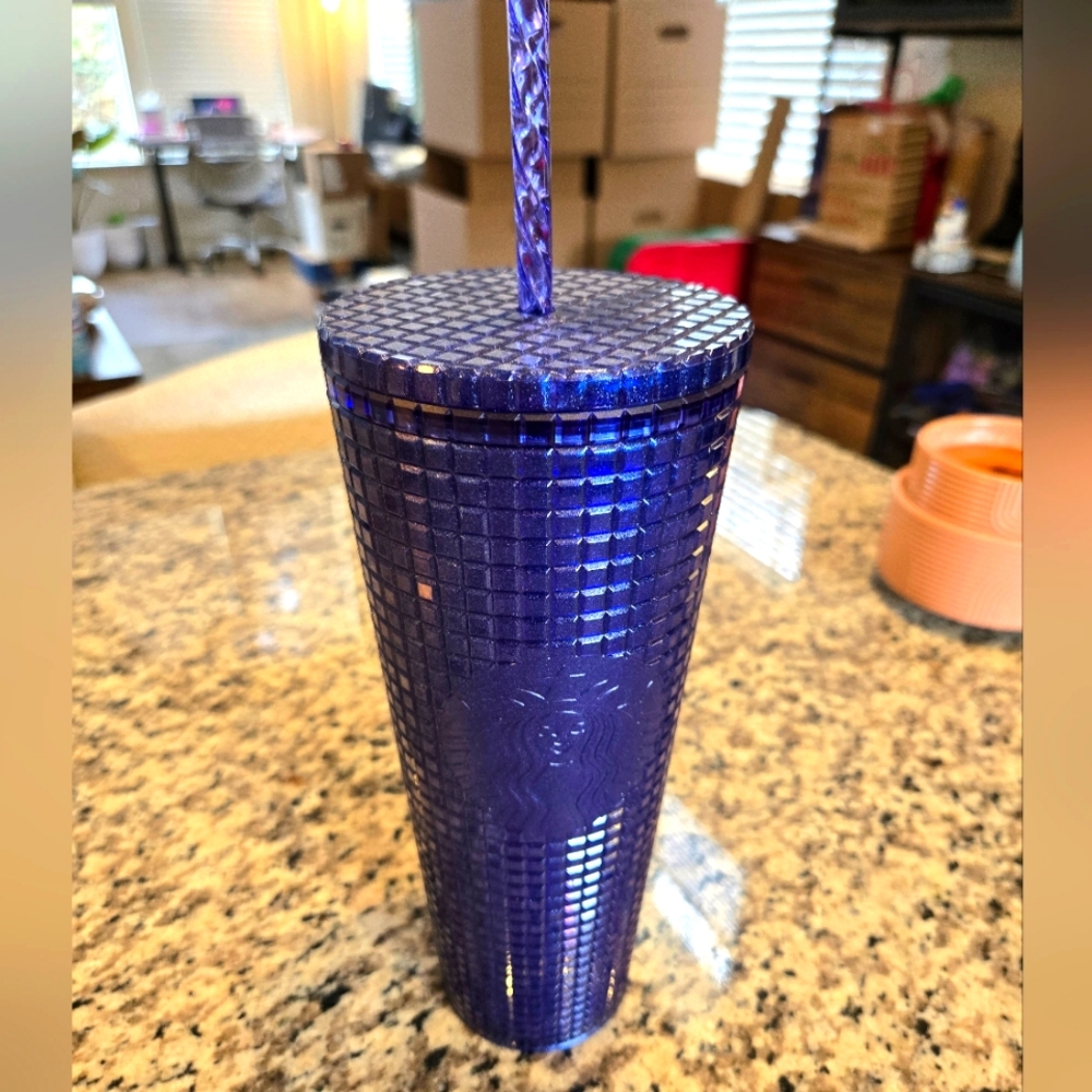 24 oz Starbucks Tumbler Cobalt Blue 2023 Straw and Lid; NEW with tags